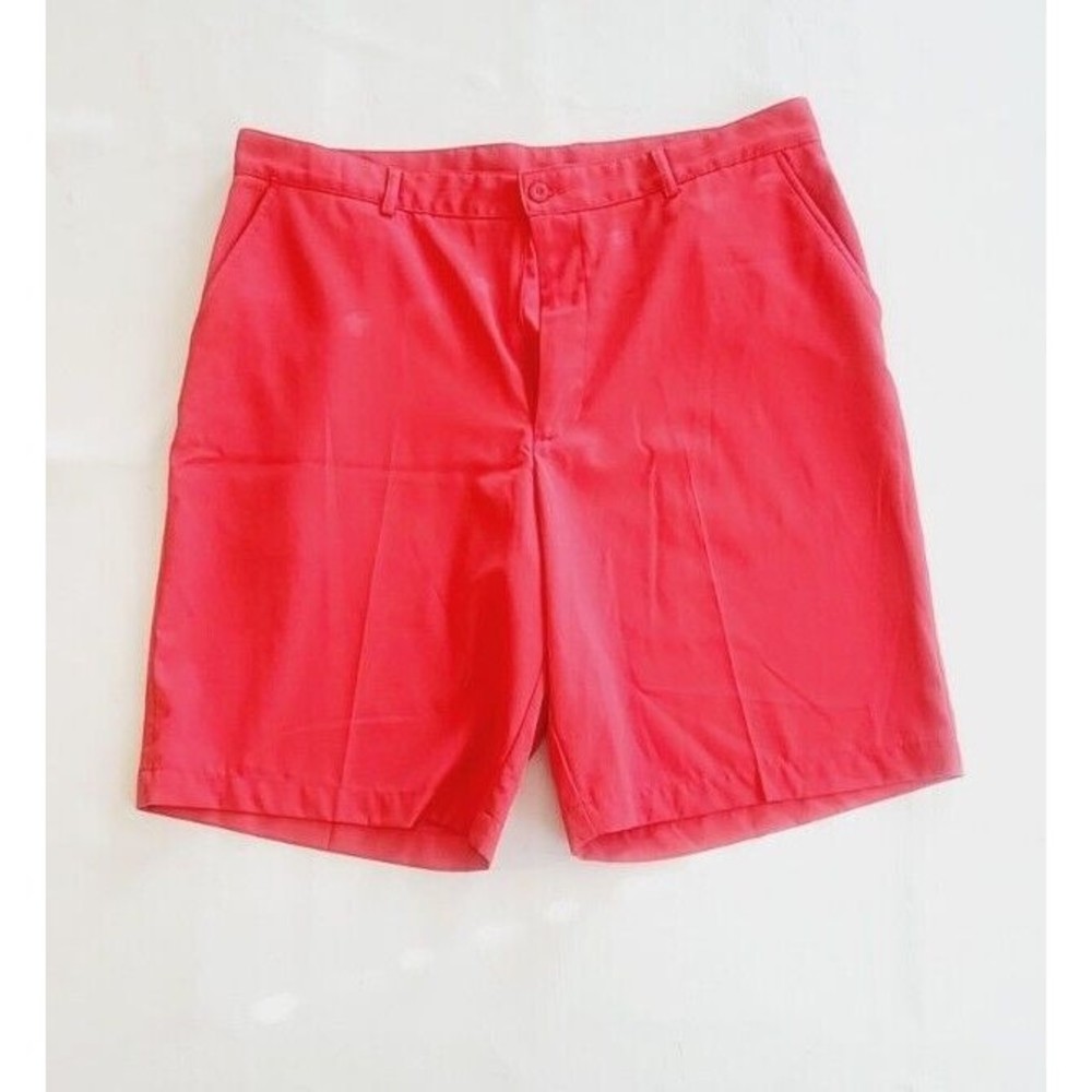 Bolle Golf Tech Shorts Men's Size 38 Orange Flat Front Quick Dry Athletic